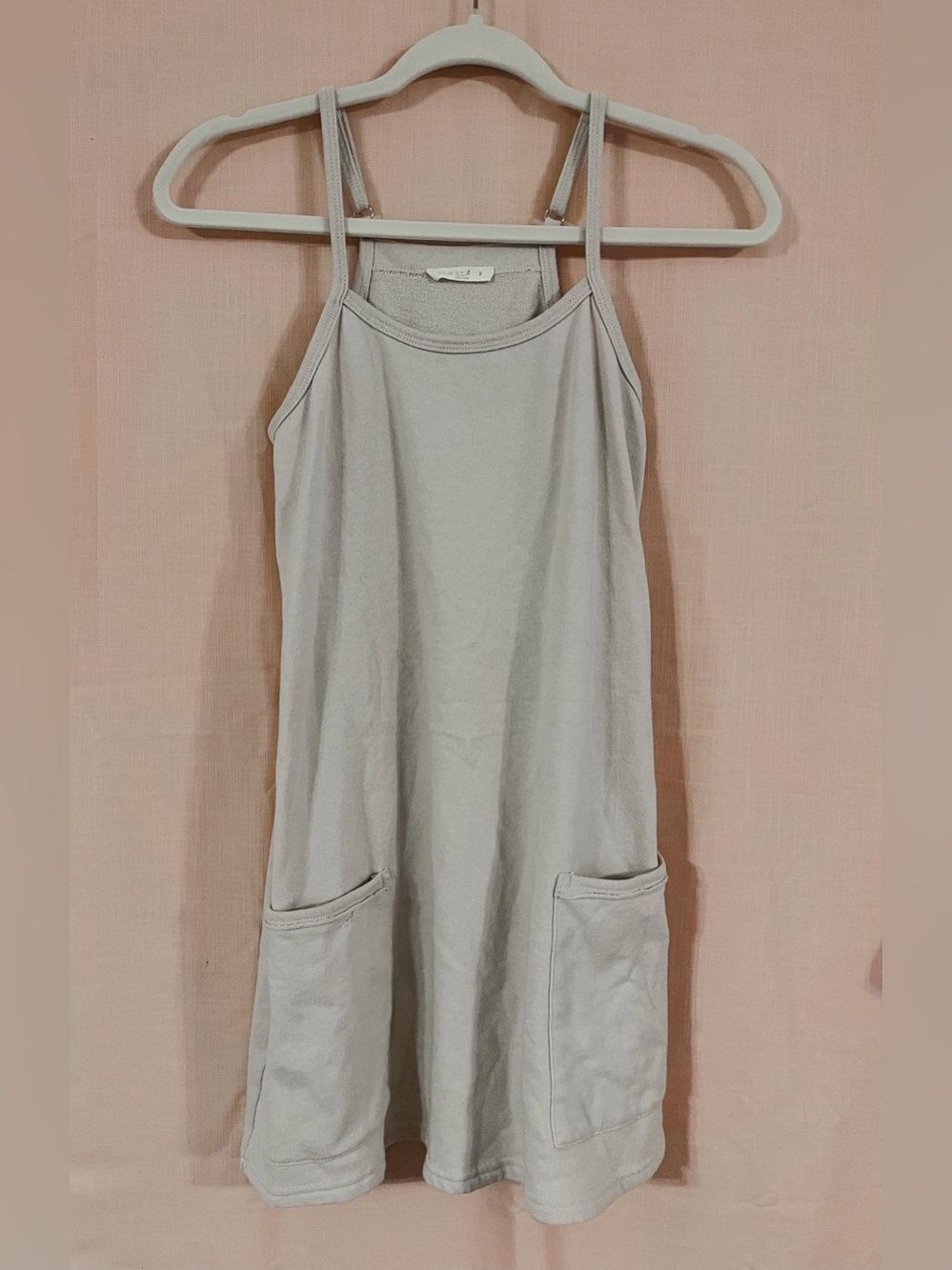 ILLA ILLA Light Gray Sleeveless Pocket Casual Dress